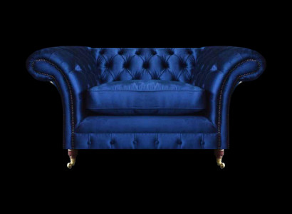 Zils krēsls Moderns Chesterfield mēbeles Luksusa dzīvojamais Istabas iekārtojums