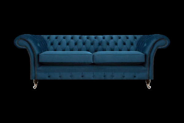Zili viesistabas Chesterfield sēdvietas luksusa dīvāni no dizainera divvietīgi.