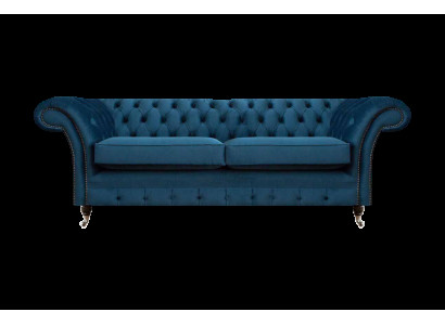 Zili viesistabas Chesterfield sēdvietas luksusa dīvāni no dizainera divvietīgi.