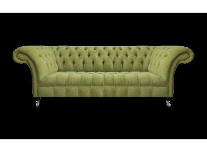 Chesterfield gaiši zaļš dīvāns Moderns dzīvojamās istabas trīsvietīgs luksusa mēbeles