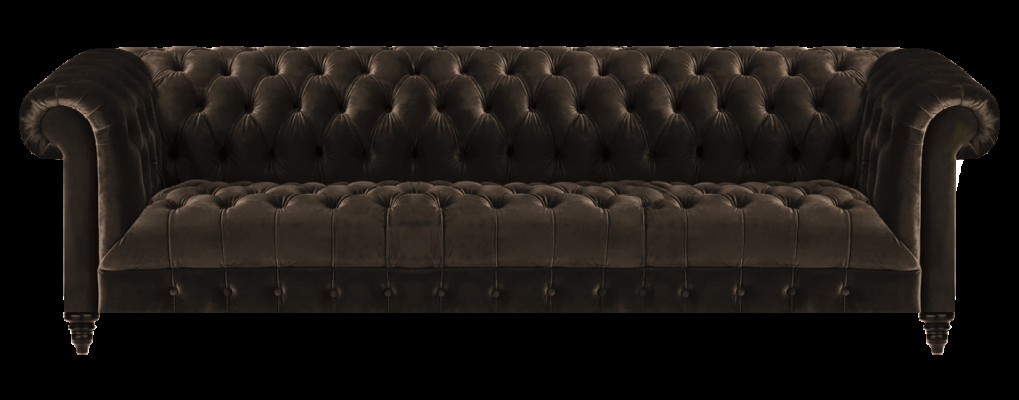Chesterfield dzīvojamā istabas dīvāns Brūnais 4-vietu luksusa sēdvietas.