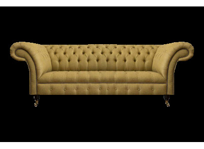 Chesterfield dzeltena sēdvietas dīvāns dzīvojamā istabā trīsvietīgs luksusa eleganti mēbeles