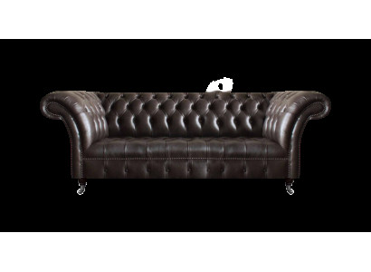 Chesterfield ādas mēbeles luksusa trīsvietīgā istaba Nobile dīvāns
