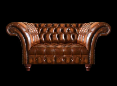 Nobil Chesterfield brūns ādas trīsvietīgs viesistabas dīvāns jauns