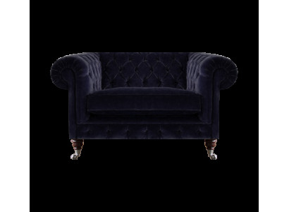Tumši zilais “Chesterfield” krēsls Dizainera vienpersona mēbele istabas sēdekļa soprans.