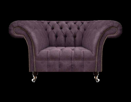 Elegants Chesterfield tumši violetais vienvietīgais dzīvojamās istabas sēdvietas mēbeles, sēžamkrēsls.