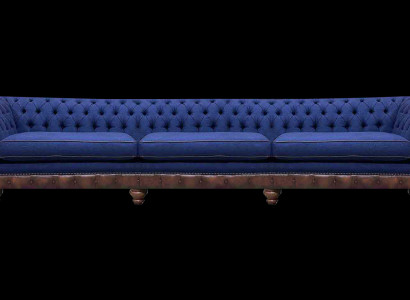 Chesterfield Luksusa trīsvietīgā gulta Moderns dīvāns Auduma mēbeles