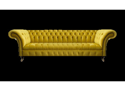 Chesterfield dzeltenais četrstūrains dizainera mēbeļu istabas dīvāns.