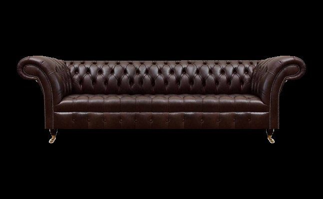Brūna Chesterfield mākslīgā ādas dīvāns Moderns četruposējs dīvāns istabas mēbeles