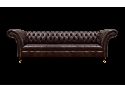 Brūna Chesterfield mākslīgā ādas dīvāns Moderns četruposējs dīvāns istabas mēbeles