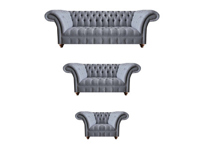 Chesterfield Dārgs tekstila komplekts, dizainera 3-vietīgs divvietīgs atpūtas krēsls