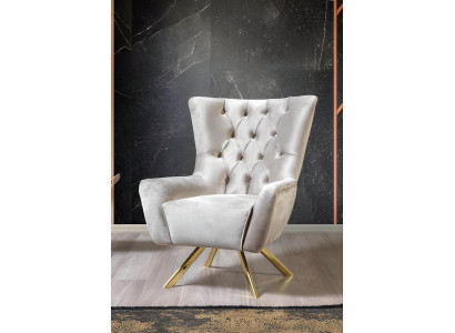 Chesterfield gaišpelēkais pārklājuma dvieļu krēsls dzīvojamajā istabā, nerūsējošā tērauda kājas