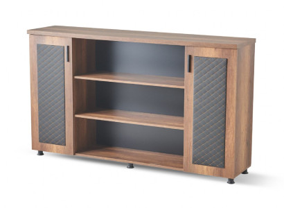Akteņu skapis Sideboard Brūns Melns Divkrāsains Moderns Darba telpa