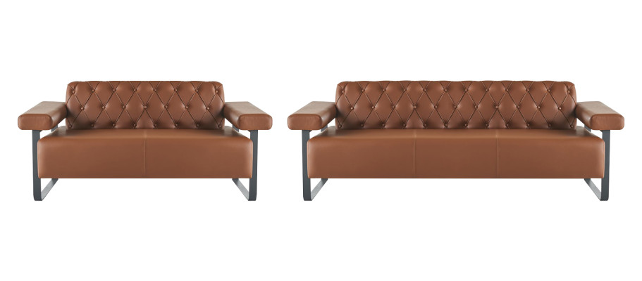 Chesterfield Dīvāns Stila 3-vietīgais 2-vietīgais Dīvāns Ādas Dīvāni Moderns Nerūsējošais tērauds