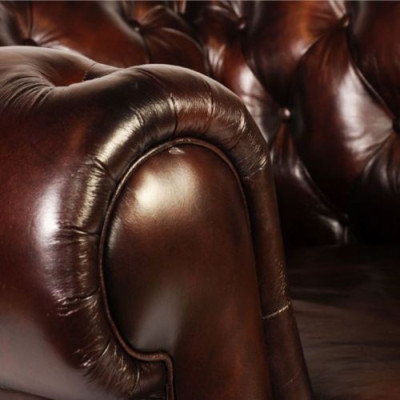 Chesterfield Big XXL Sofa Blackpool Couch mākslīgais ādas audums auduma uzvalks komplekts