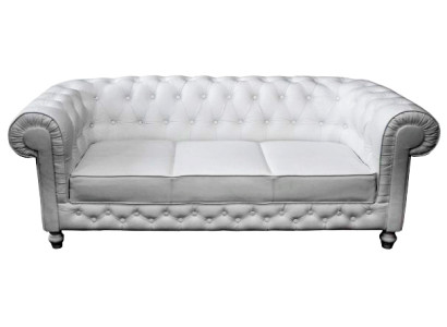 Chesterfield dīvāns ar 3 sēdvietām, mēbeļu komplekts no ādas, WHITTBY.