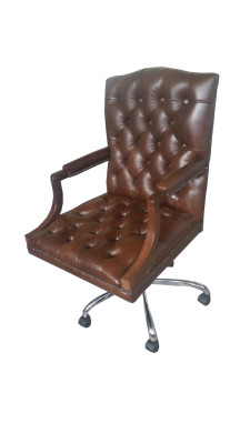 Chesterfield biroja krēsls pagriežams biroja krēsls ādas krēsls KING pagrieziena krēsls Jauns