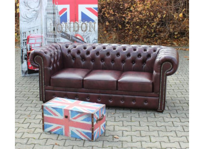 Sofa "Chesterfield" ar 3 sēdvietām, klasic pārklāšanu komplekts jaunu.
