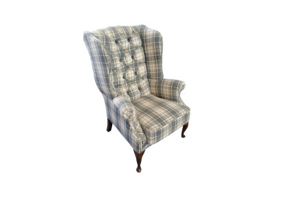 Chesterfield Olu krēsls Krēsls Relex Lounge Kluba krēsls Tekstils Audums Dīvāns Jauns