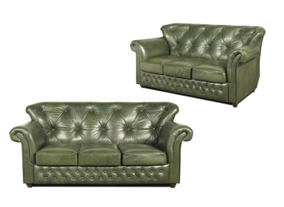Chesterfield mēbeles dīvāns XXL polster sofa gultas komplekts ādas audums tekstils jauns