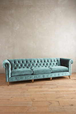Chesterfield 3 sēdvietas dīvāns, audums āda samts komplektā ar polsteriem, jauns.