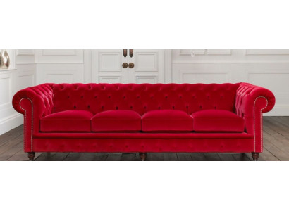 Chesterfield Lielā Sofa Dīvāns Tekstils Samts Polster Sofas 4 Vietas XXL Dīvānam Jauns