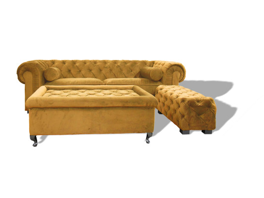 Česterfielda dīvāns Polster Designer dīvāni Sofa komplekts Couch SLIII dīvāns №22