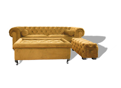 Česterfielda dīvāns Polster Designer dīvāni Sofa komplekts Couch SLIII dīvāns №22