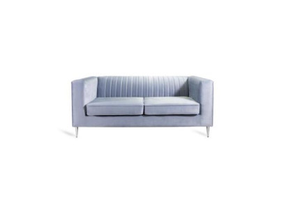 Dīvāns 2-istabas Pelēks Elegants Moderns Luksusa dizains Kokmateriāls Mēbeles Polster Stoff Jauns