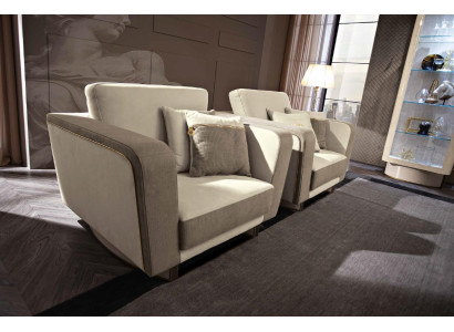 Krēsls Luksusa dizains Itāļu mēbeles Krēsli Dizains Tekstils Dzīvojamā istaba Sofa Jauns.