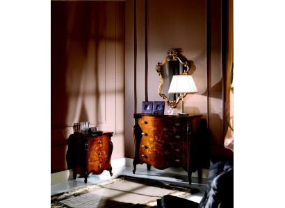 Itāļu mēbeļu dizaina komoda brūna luksusa koka dizainera stils