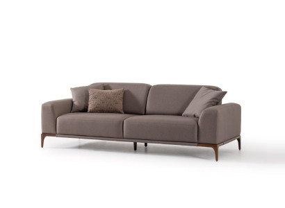 Dzīvojamā istaba Sofa Gulta Trīsvietīgā dizaina luksusa mēbeles brūna