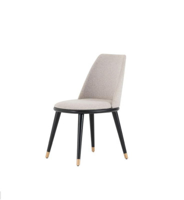 Dizainera Megapērtējais beige ēdamistabas krēsls modernajā stilā
