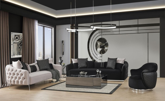 Sofas komplekts 431 sēdvieta galds dzīvojamā istaba komplekts 4 gab. balts jauns Moderns
