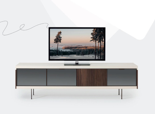 Zemā plaukta RTV skapja dizains luksusa koks baltas mēbeles 225 cm