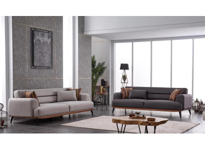 Sofa komplekts 3+3 sēdvietas Moderns dizainera dīvāns Lux grupa 2 gab.