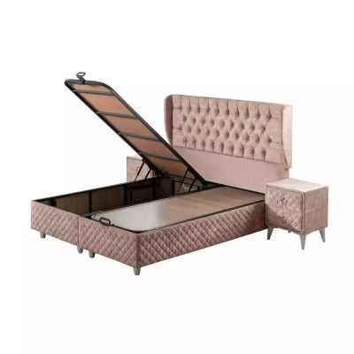 Gultasvietas viesnīcas gultā 160x200 cm ar matraci, dizaina gultas karkass, mīksta gulta.