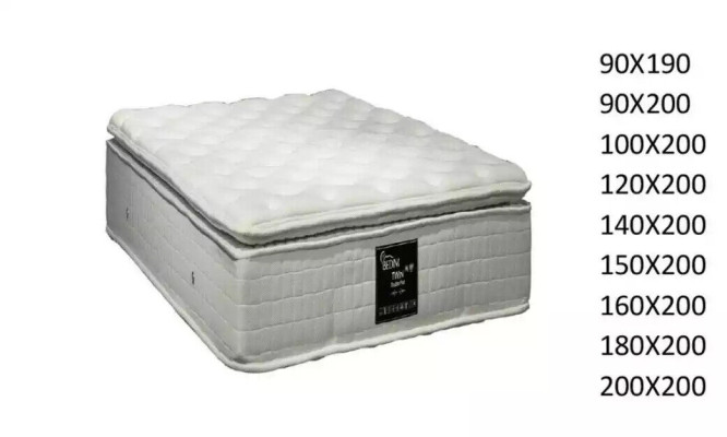 Augstas kvalitātes viesnīcas kingsize matracis 25 cm biezās matracēs 200x200 cm.