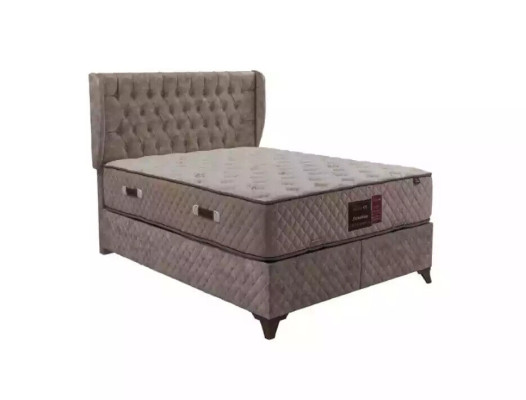 Gulta Chesterfield gultas guļamistabai tekstils 180x200cm ar matraci