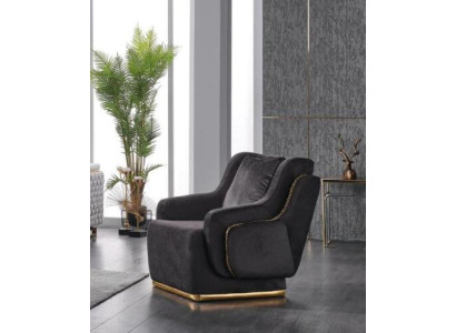 Atslābināties krēsls dzīvojamā istabā Melns sēdeklis stils Moderns Audums Mēbeles Relax Klubs