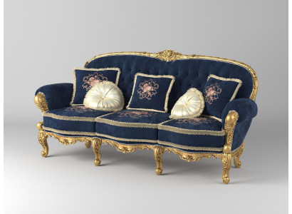 Chesterfield klasiskā 3-vietu dīvāns ar auduma pārklājumu - jauna mēbeļu sērija.
