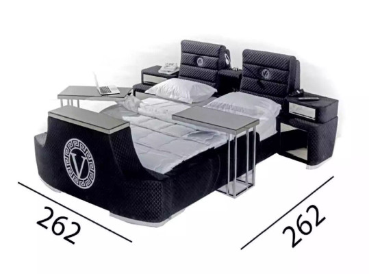 Mūsdienīga divguļamā gulta zila luksusa divguļamā gulta mūsdienīgs dizains gulta rāmis jauns