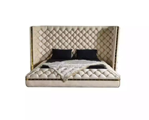 Gulta baltā Chesterfield moderna viesnīcas gulta divvietīga jauna moderna gulta