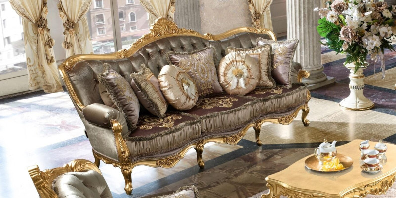 Dīvāns 3 vietas Dīvāni Dīvāni Art déco Trepes Tekstila dīvāni Dīvāni Polster New
