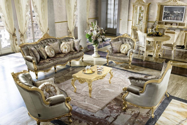 Dīvāns 3 vietas Dīvāni Dīvāni Art déco Trepes Tekstila dīvāni Dīvāni Polster New