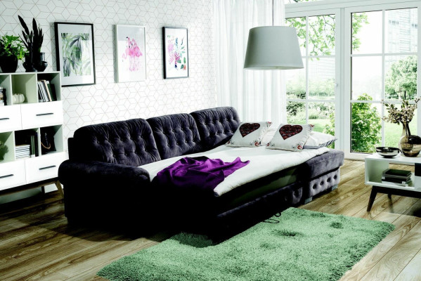 Polsterēta guļamistaba stūra sēdeklis sofa mēbeles sērijas dzīvojamo telpu sofa gultas.