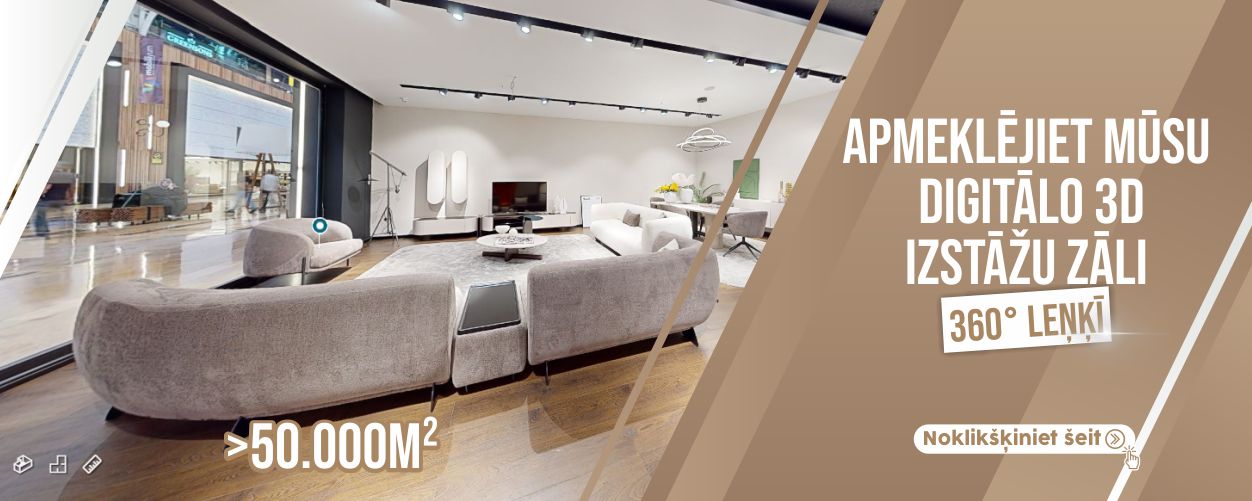 3D showroom – izpētiet mēbeles virtuāli