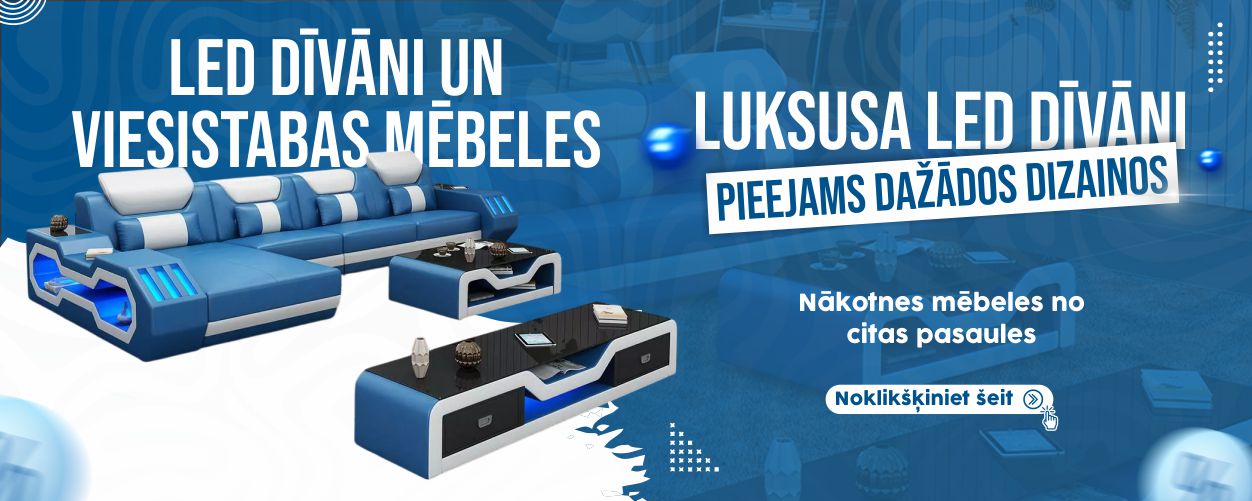 LED dīvāni – apgaismojums un moderna elegance