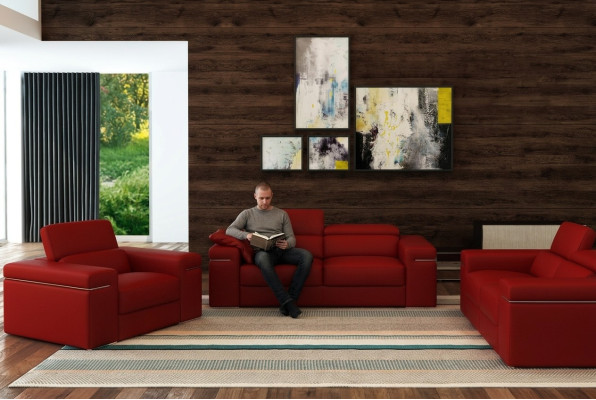 Dīvāns Polster Couch Sitz 3 Sitzer XXL Big Sofas Couchen Leder 3 Sitzplatz Neu