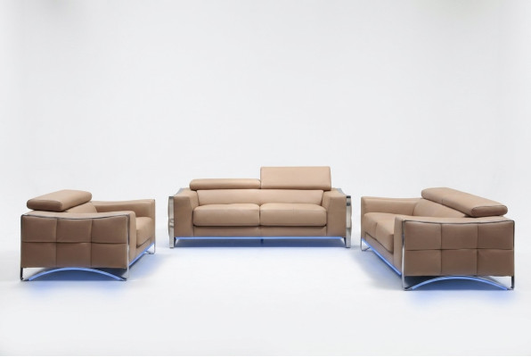 Sofas komplekts ar 3+2 sēdvietām no ādas (bez krēsliem) dīvāniem, sēdekļiem un polsterējumu komplektam 1504